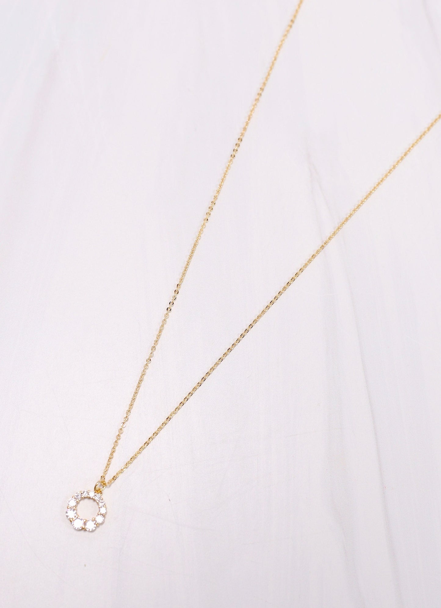 Dennis CZ Charm Necklace GOLD - Caroline Hill