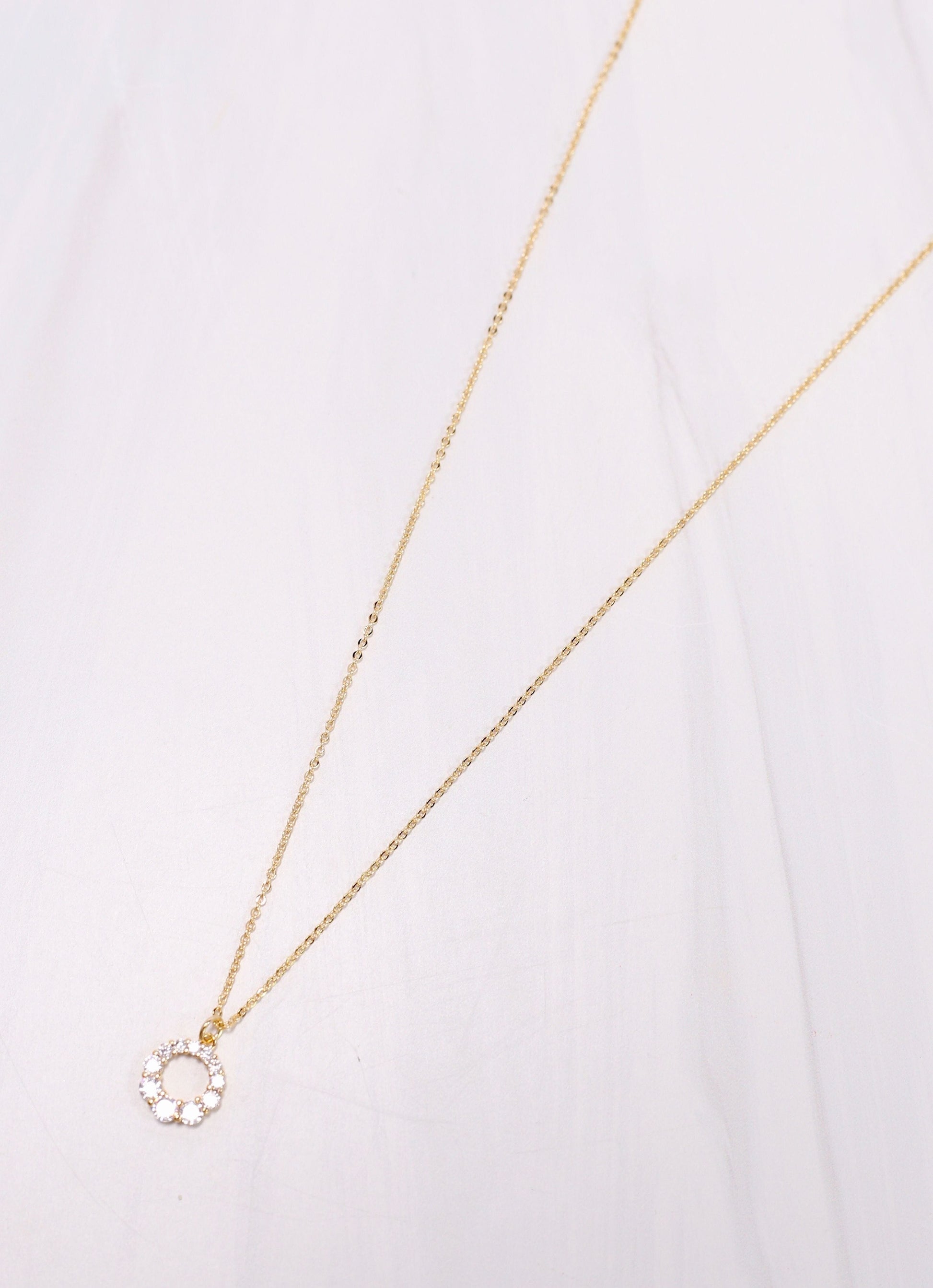 Dennis CZ Charm Necklace GOLD - Caroline Hill