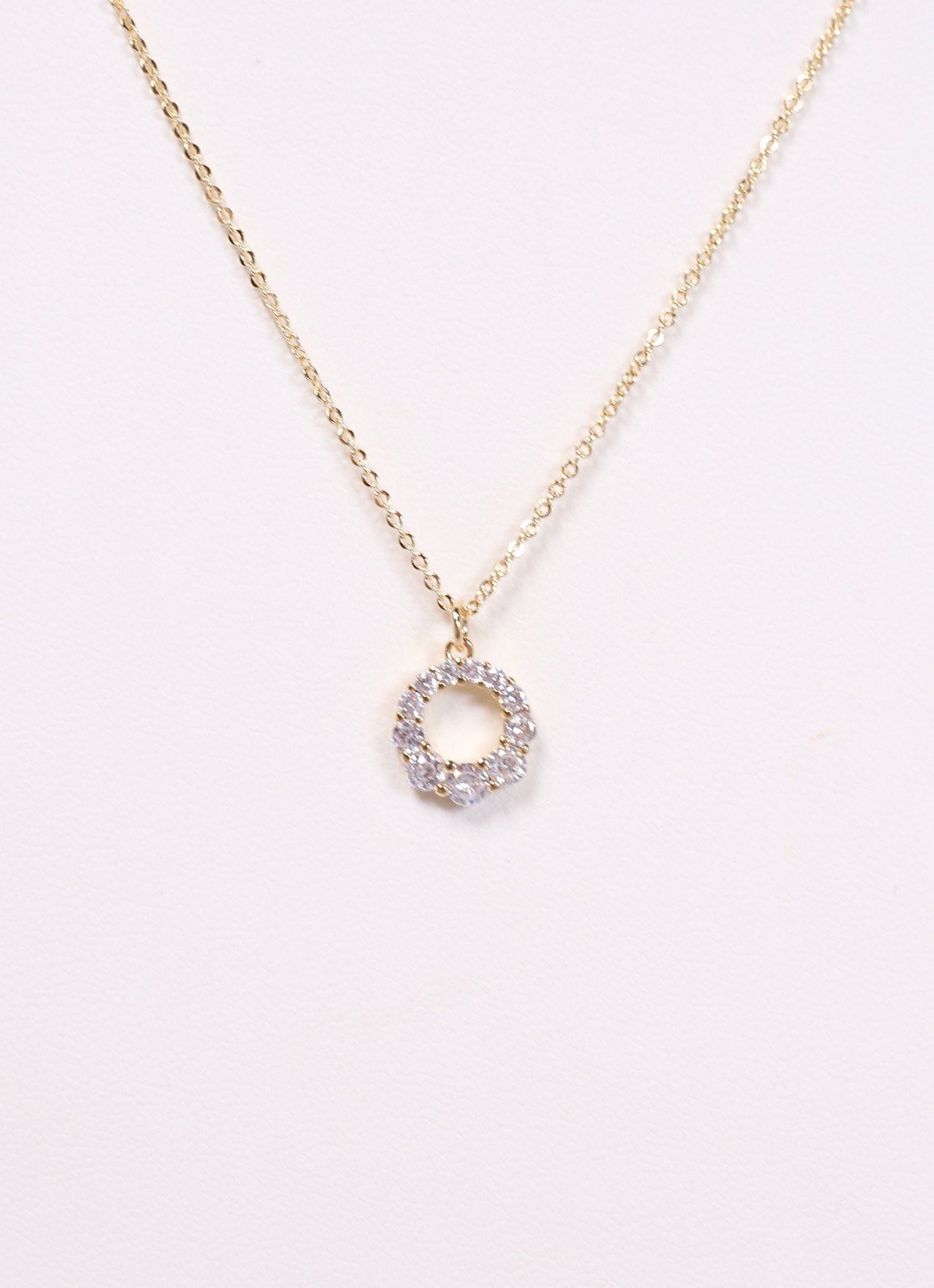 Dennis CZ Charm Necklace GOLD - Caroline Hill