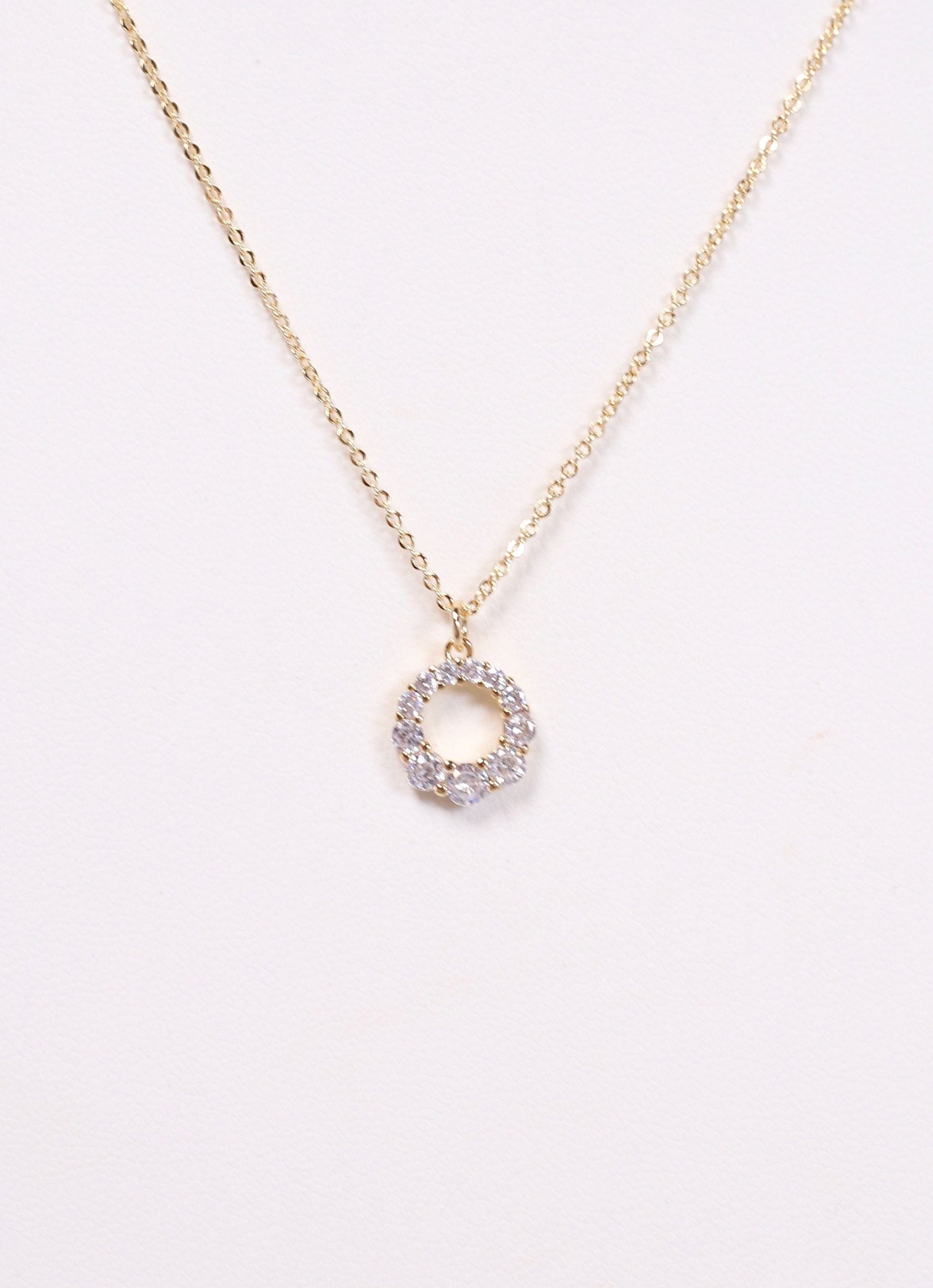 Dennis CZ Charm Necklace GOLD - Caroline Hill