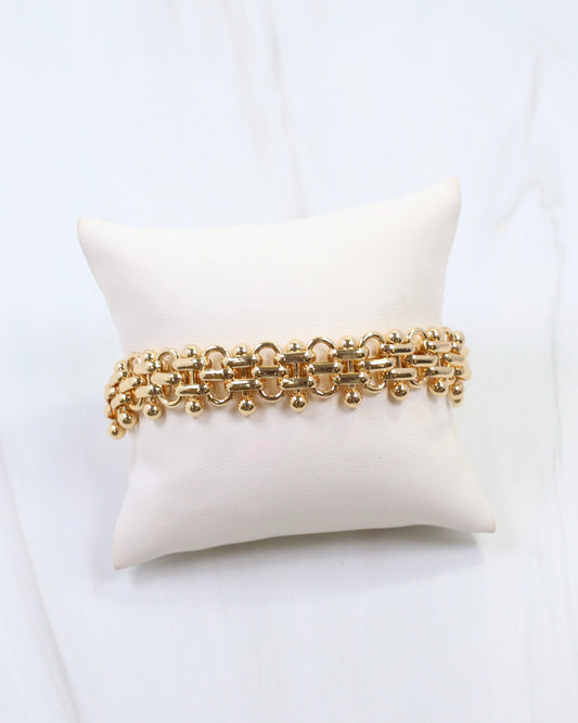 Ally Intricate Chain Bracelet Gold