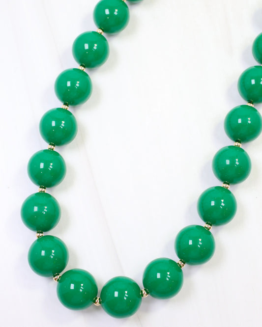 Megan Beaded Necklace Green