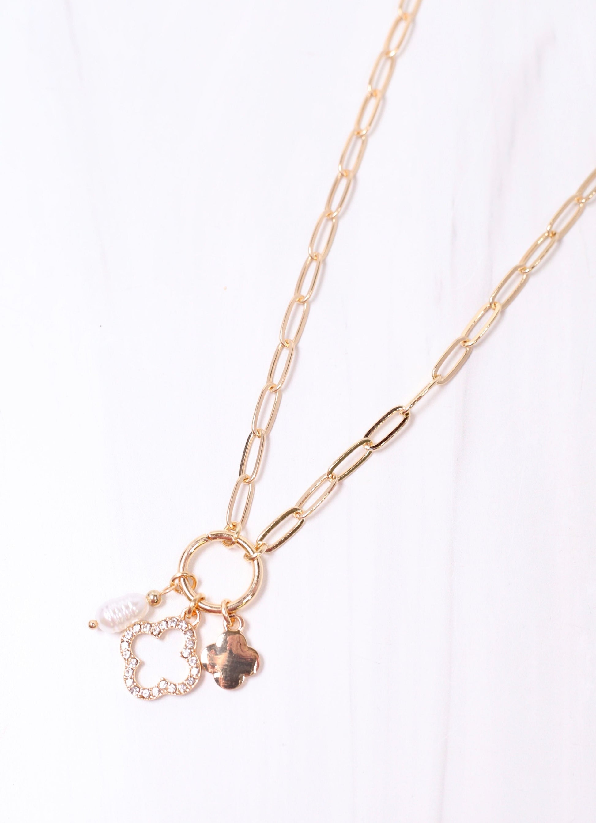 Dianne Charm Necklace GOLD - Caroline Hill