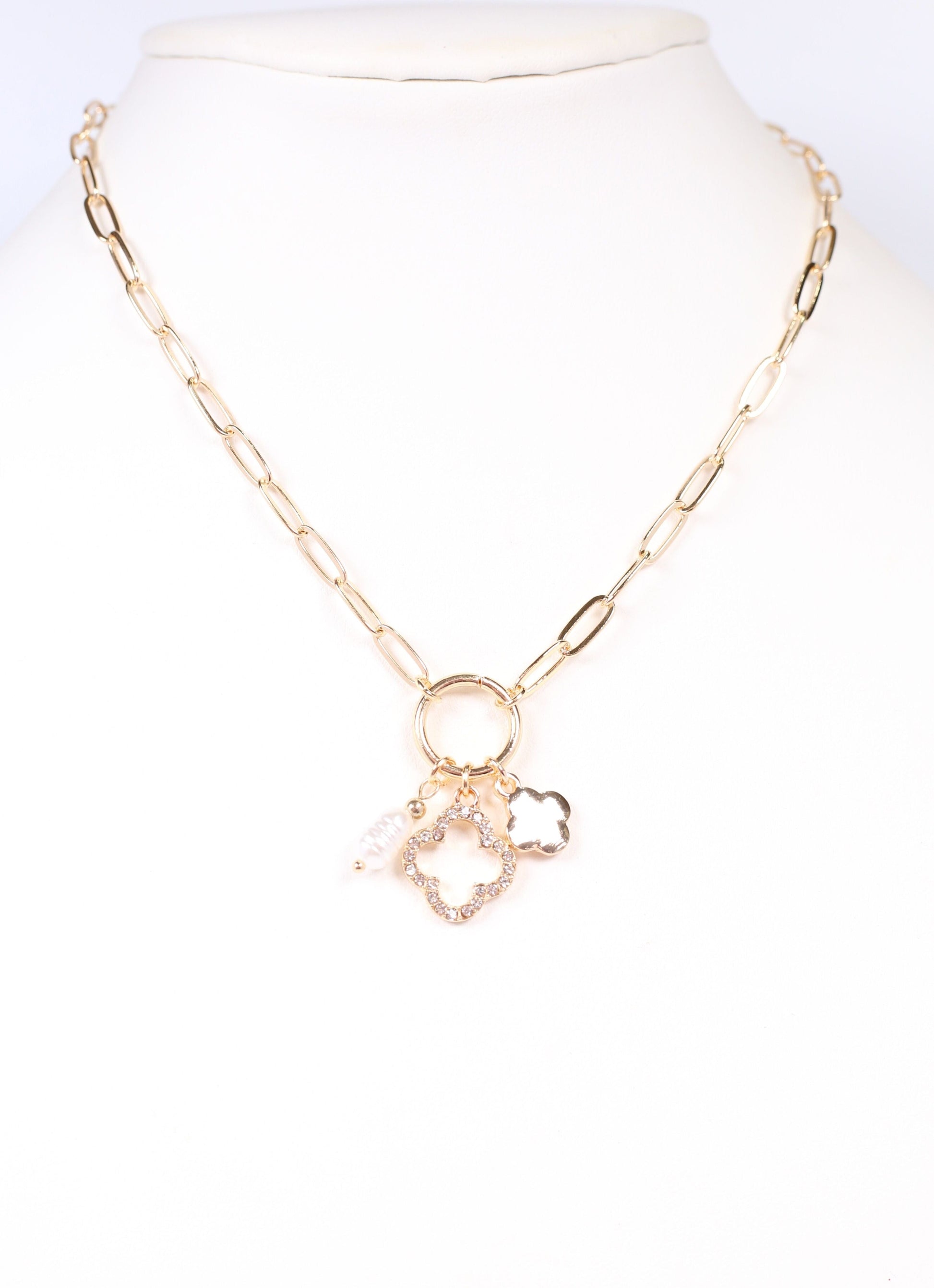 Dianne Charm Necklace GOLD - Caroline Hill