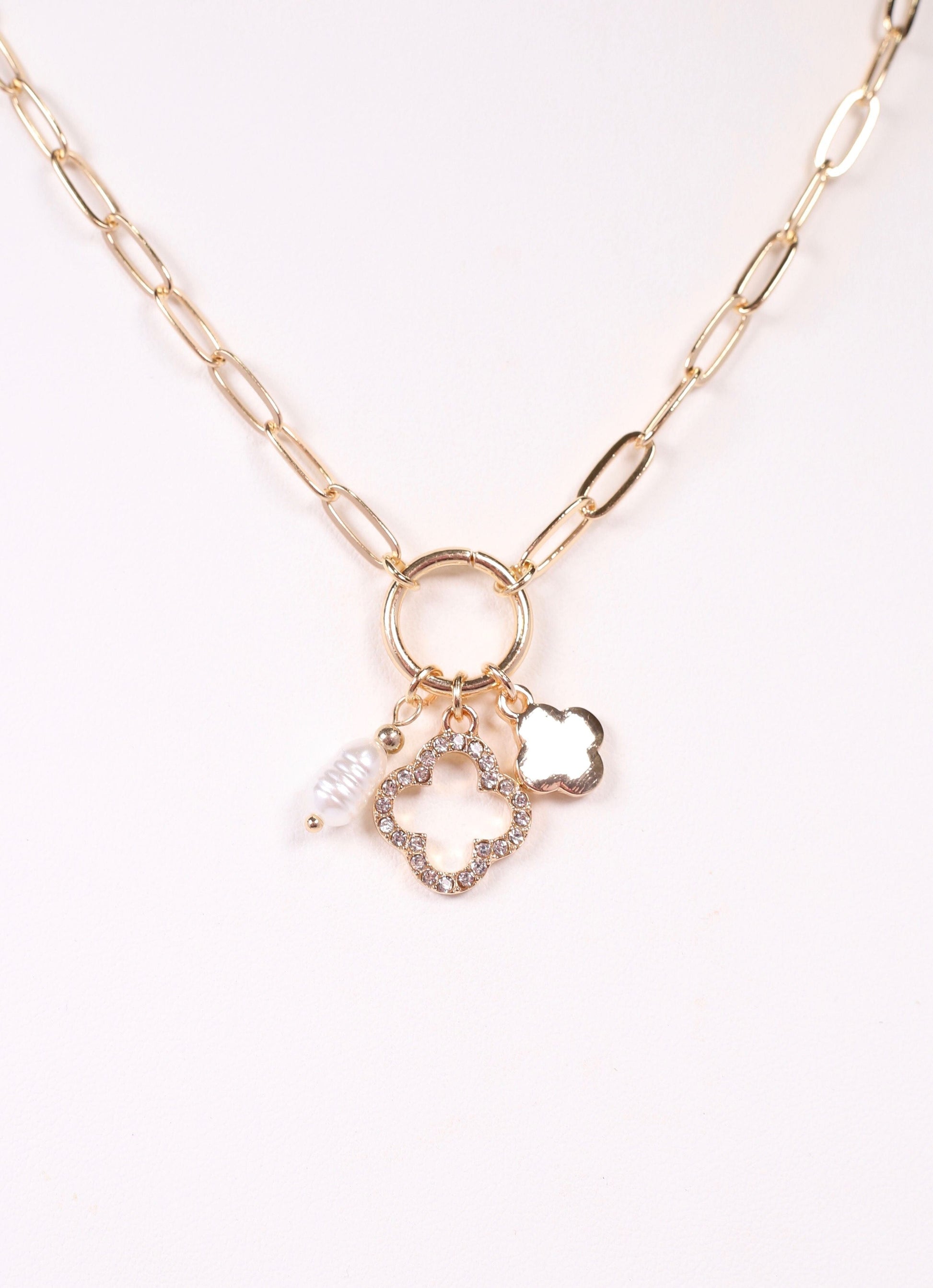 Dianne Charm Necklace GOLD - Caroline Hill