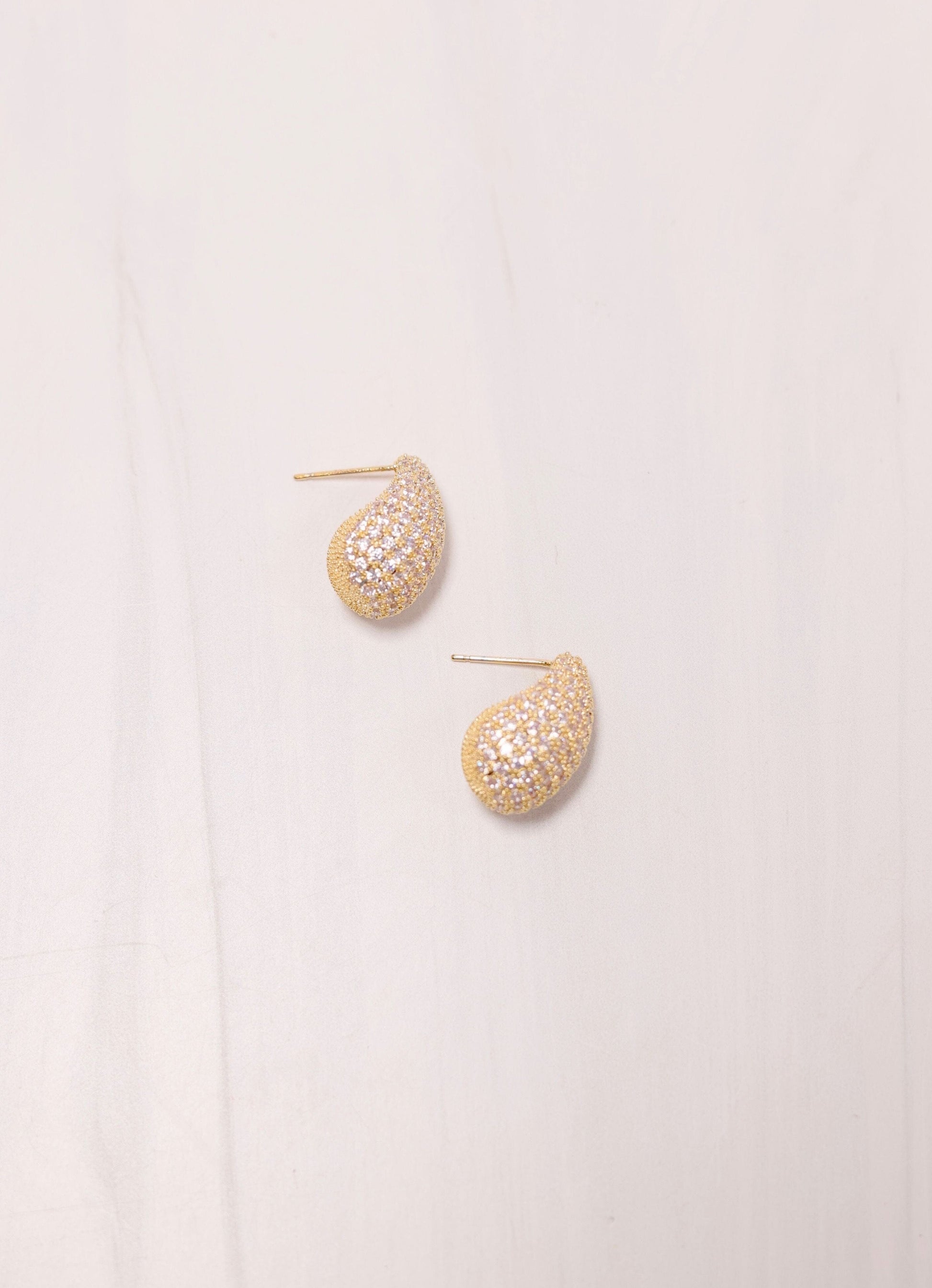 Diaz CZ Drop Earring GOLD - Caroline Hill