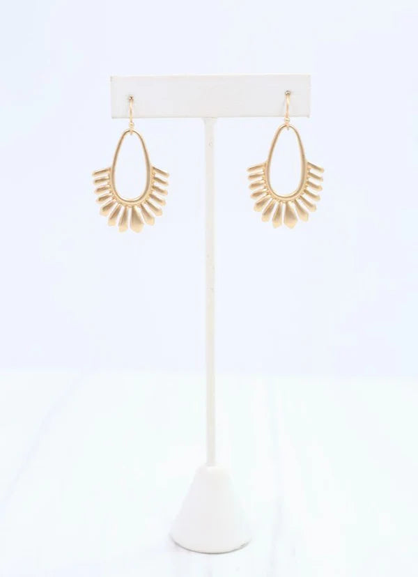 Marney Drop Earring MATTE GOLD