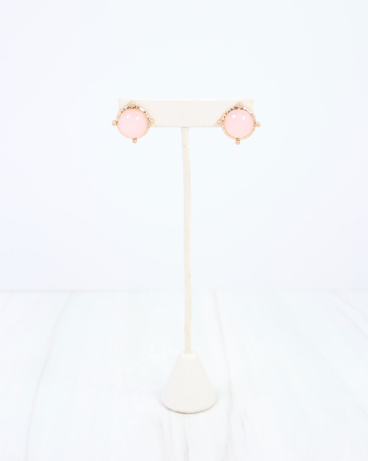Florissant Round Post Earring Pink