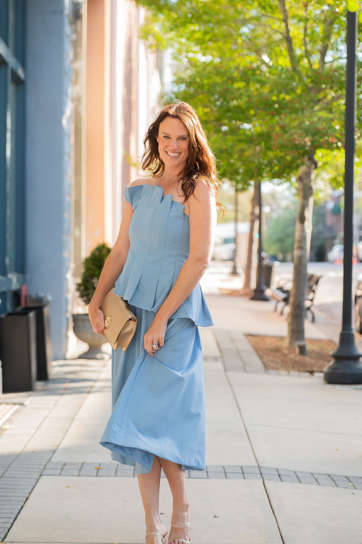 Malibu Pleat Detail Bandeau Dress