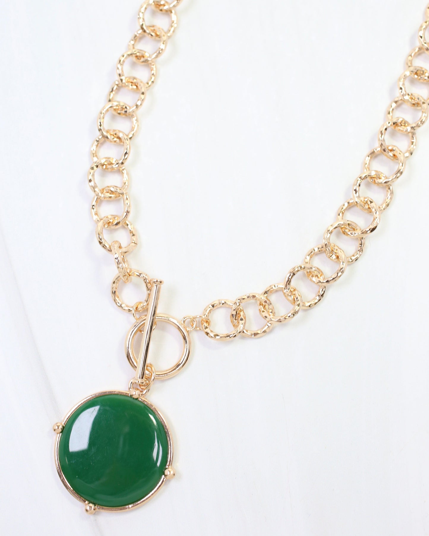 McKinley Pendant Toggle Necklace Green