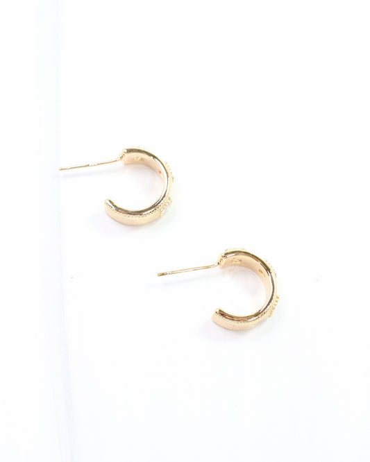 Serrano CZ Hoop Earring Gold