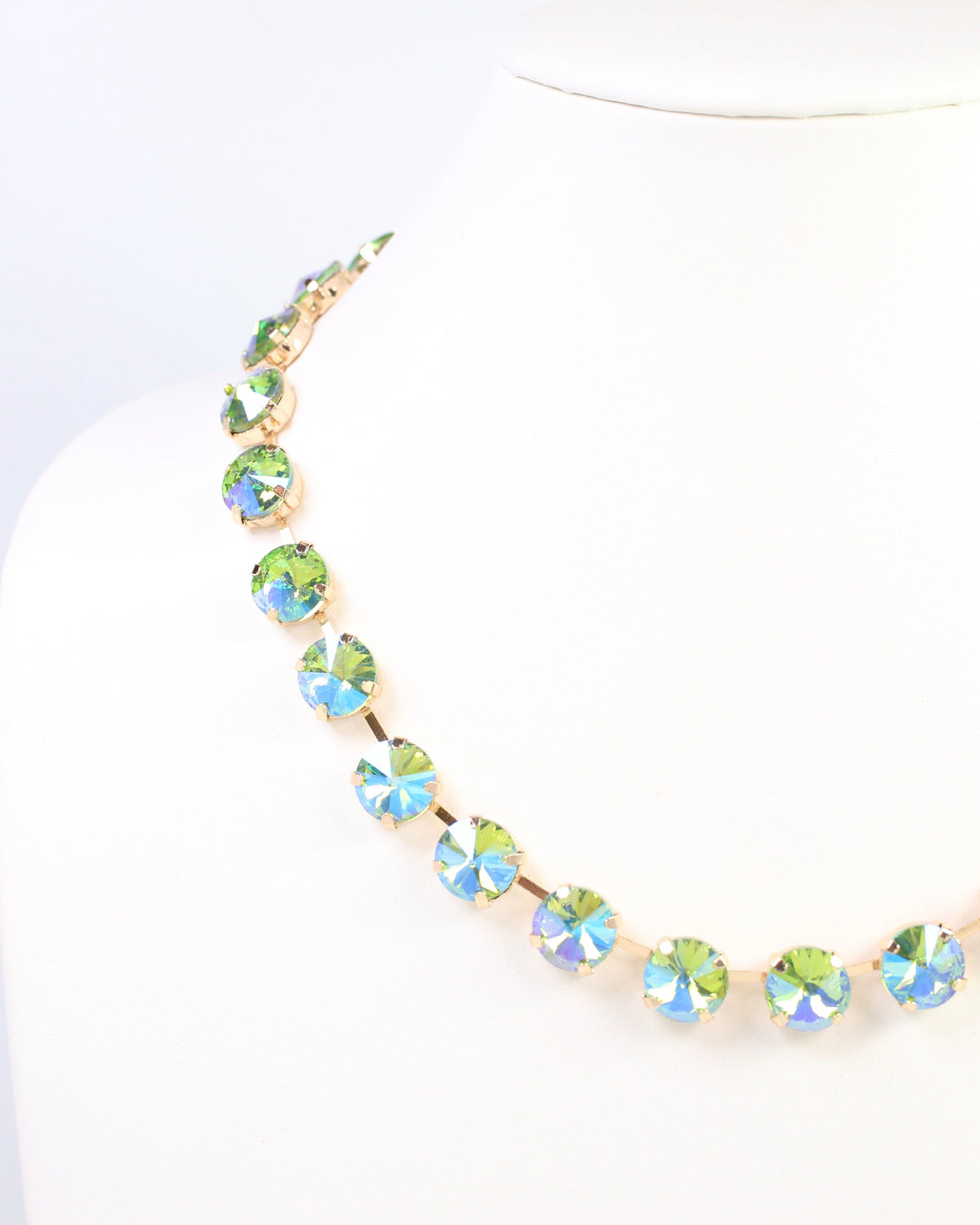 Roxanne Rhinestone Necklace Aqua AB