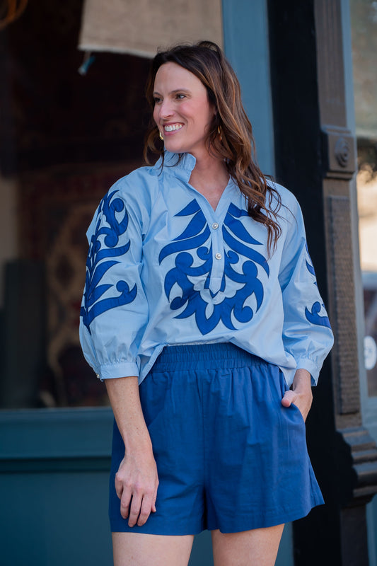 Emerson Baroque Applique Detail Top