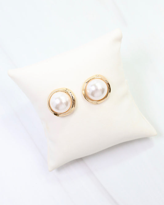Alton Pearl Stud Earring Gold
