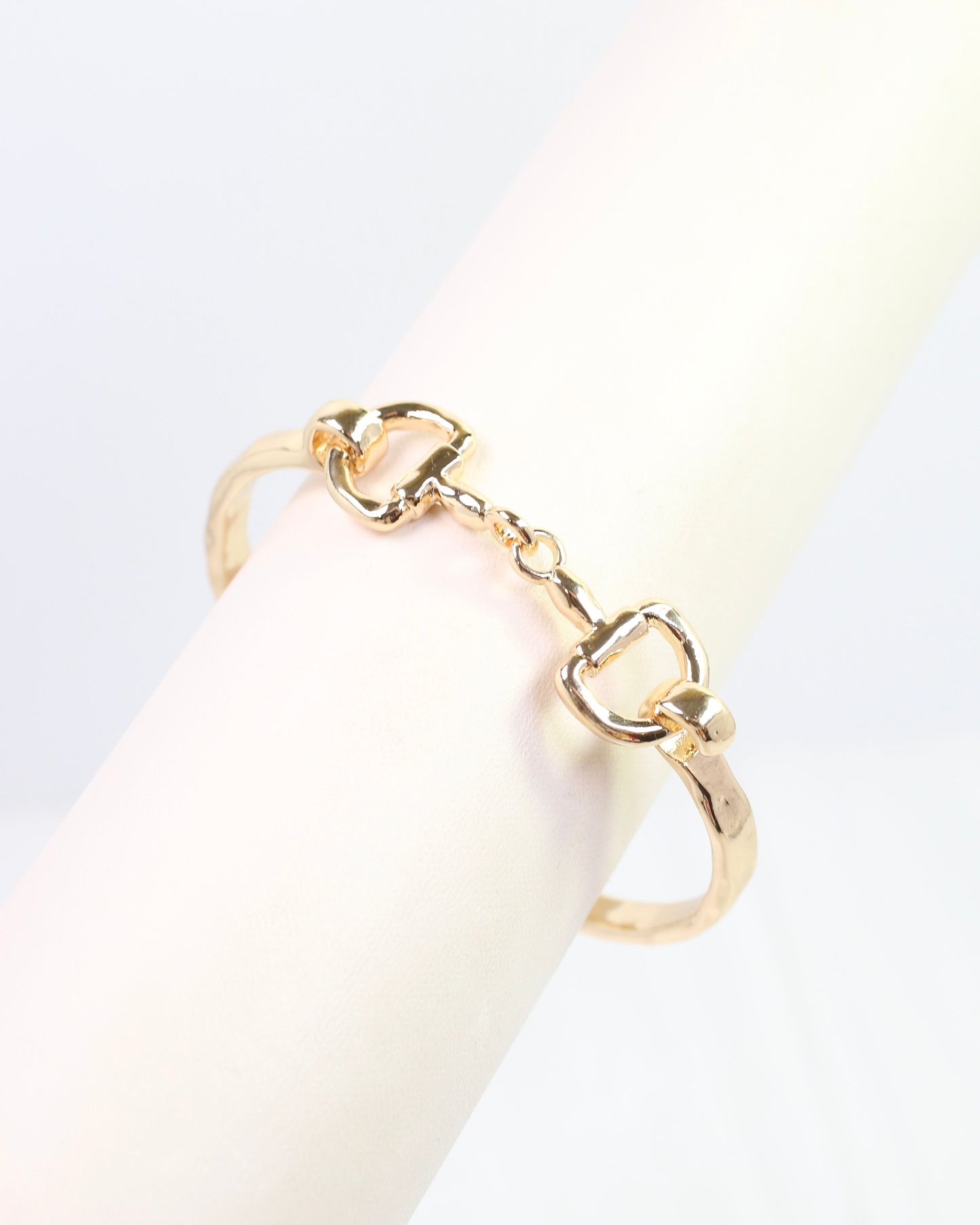 Edith Horsebit Spring Cuff Bracelet Gold
