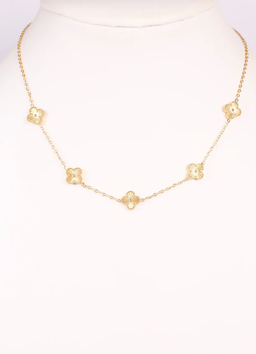 Trevino Clover Necklace GOLD