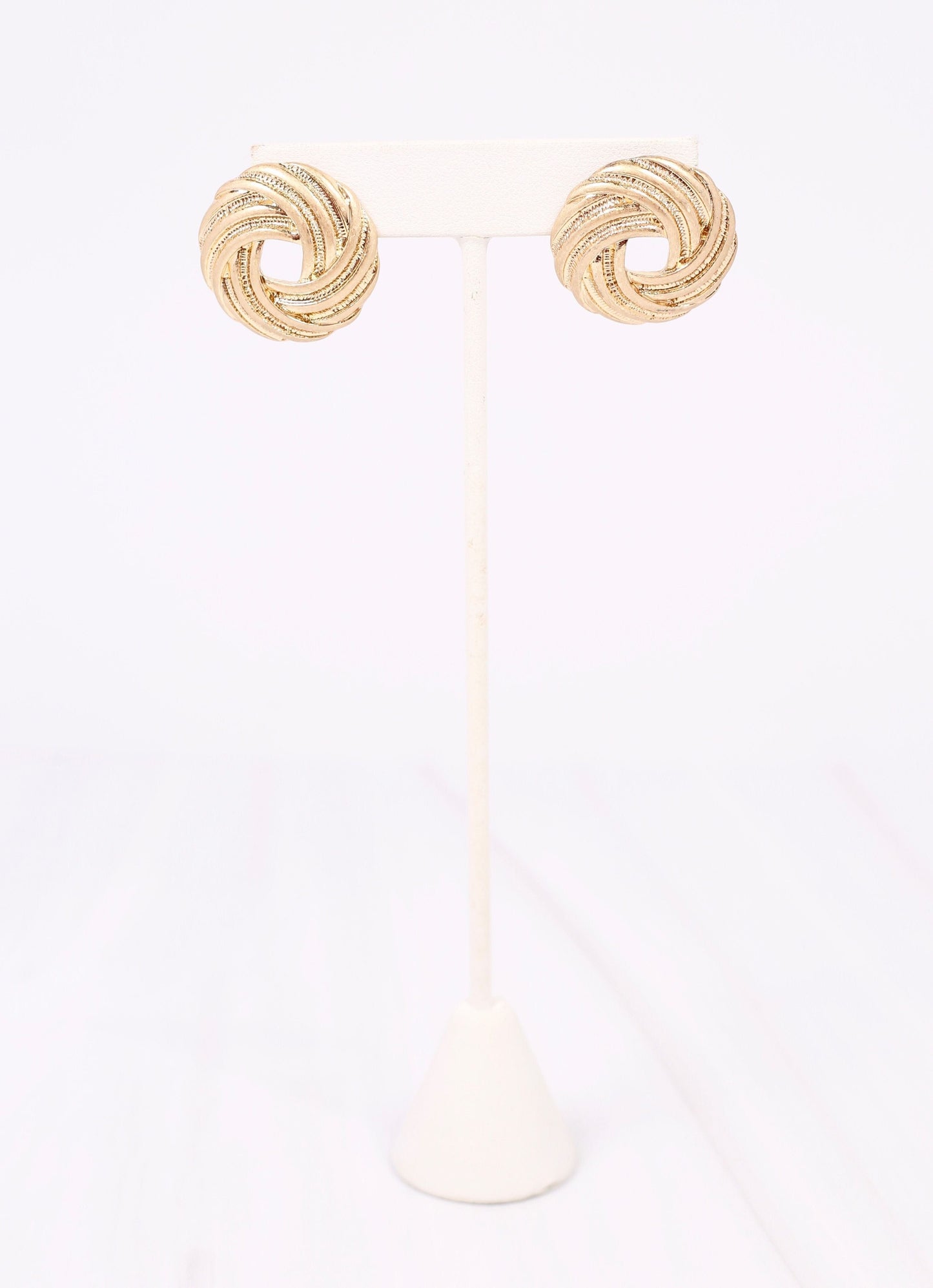 Eileen Knot Stud Earring GOLD - Caroline Hill