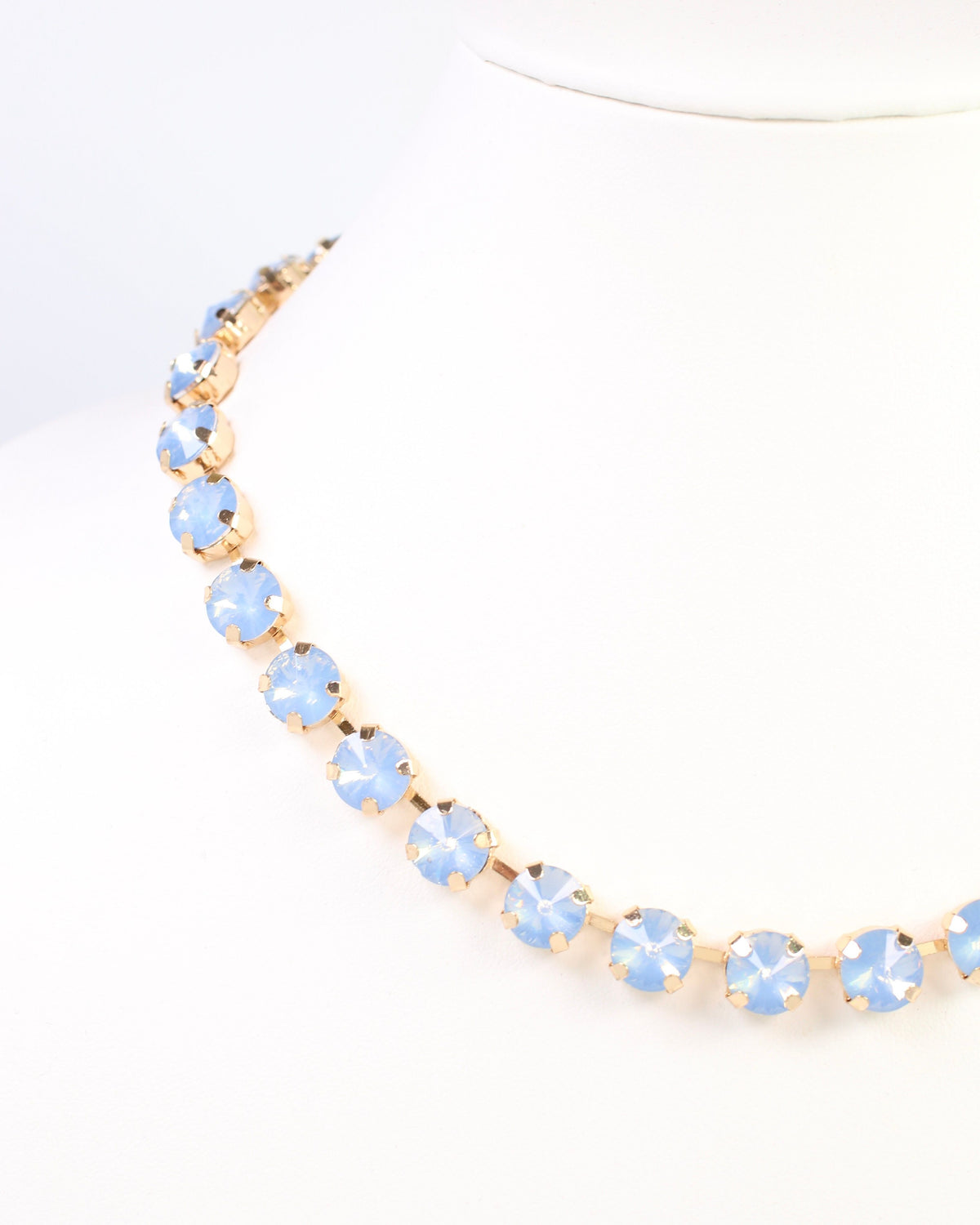 Radcliffe Rhinestone Necklace Blue Opal