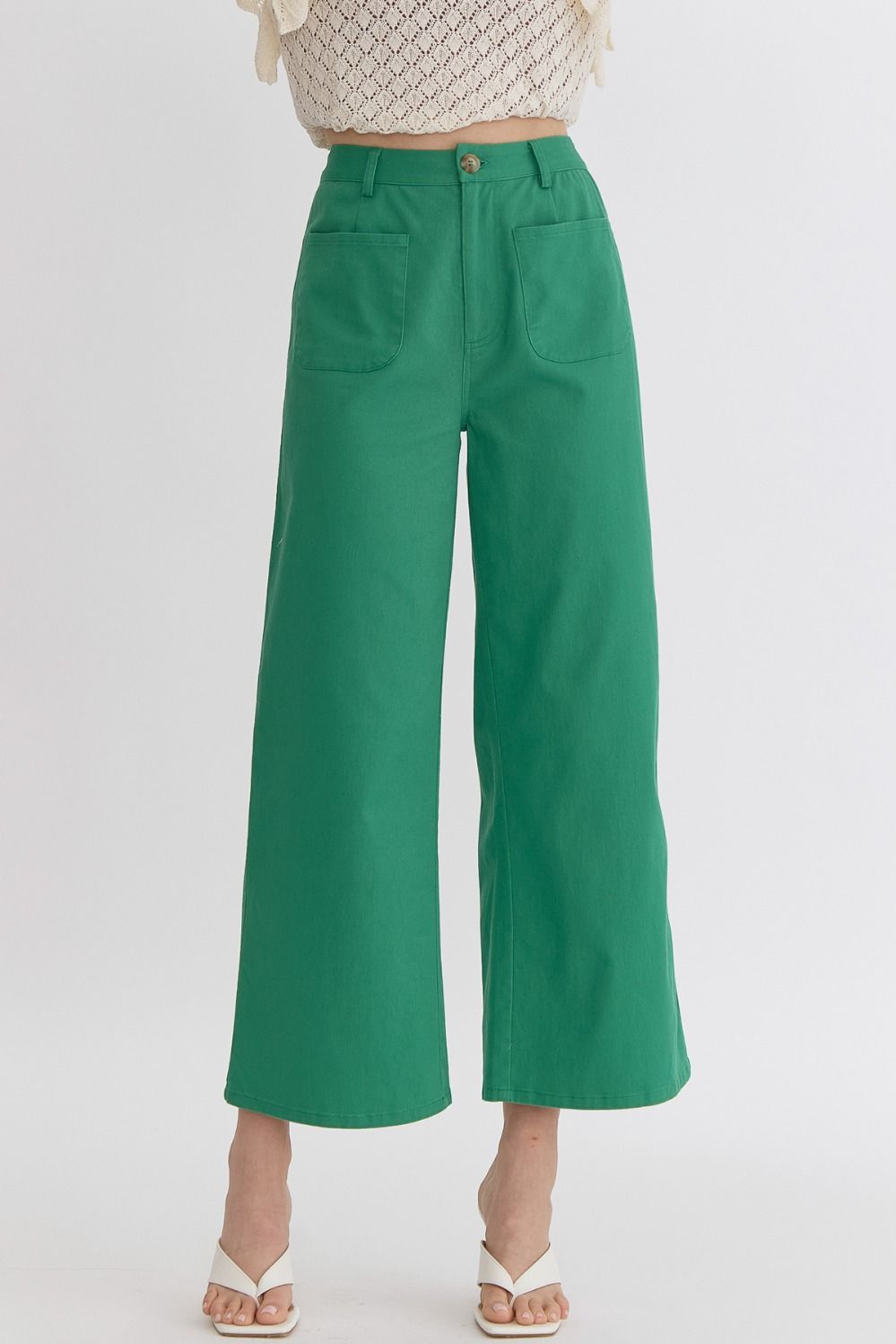 Lead the Way Green Wide Leg Pants