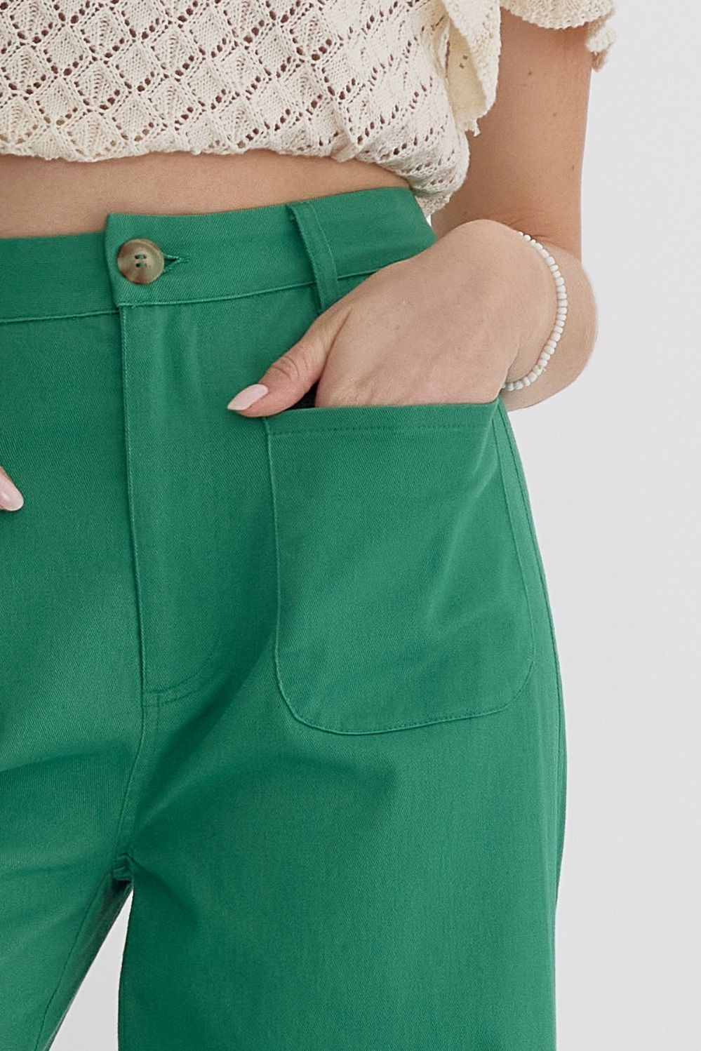 Lead the Way Green Wide Leg Pants