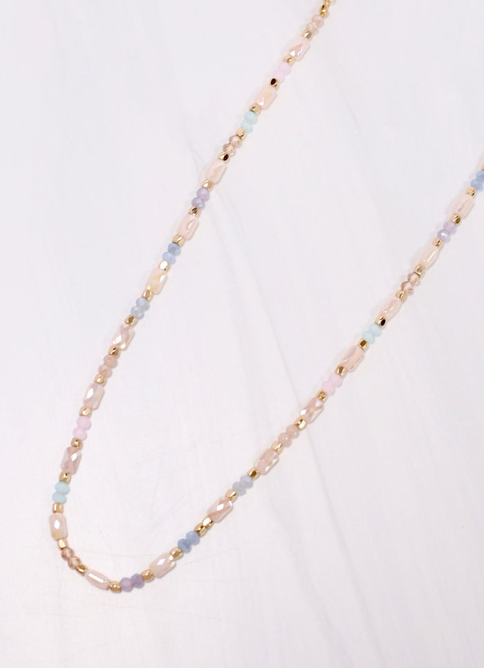 Evanston Glass Bead Necklace PASTEL MULTI - Caroline Hill