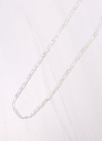 Everette Glass Bead Necklace CLEAR OPAL - Caroline Hill