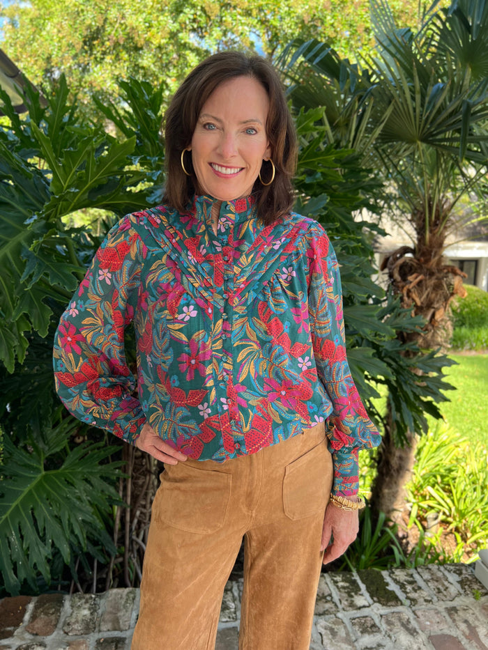 Exotic Garden Blouse - Caroline Hill