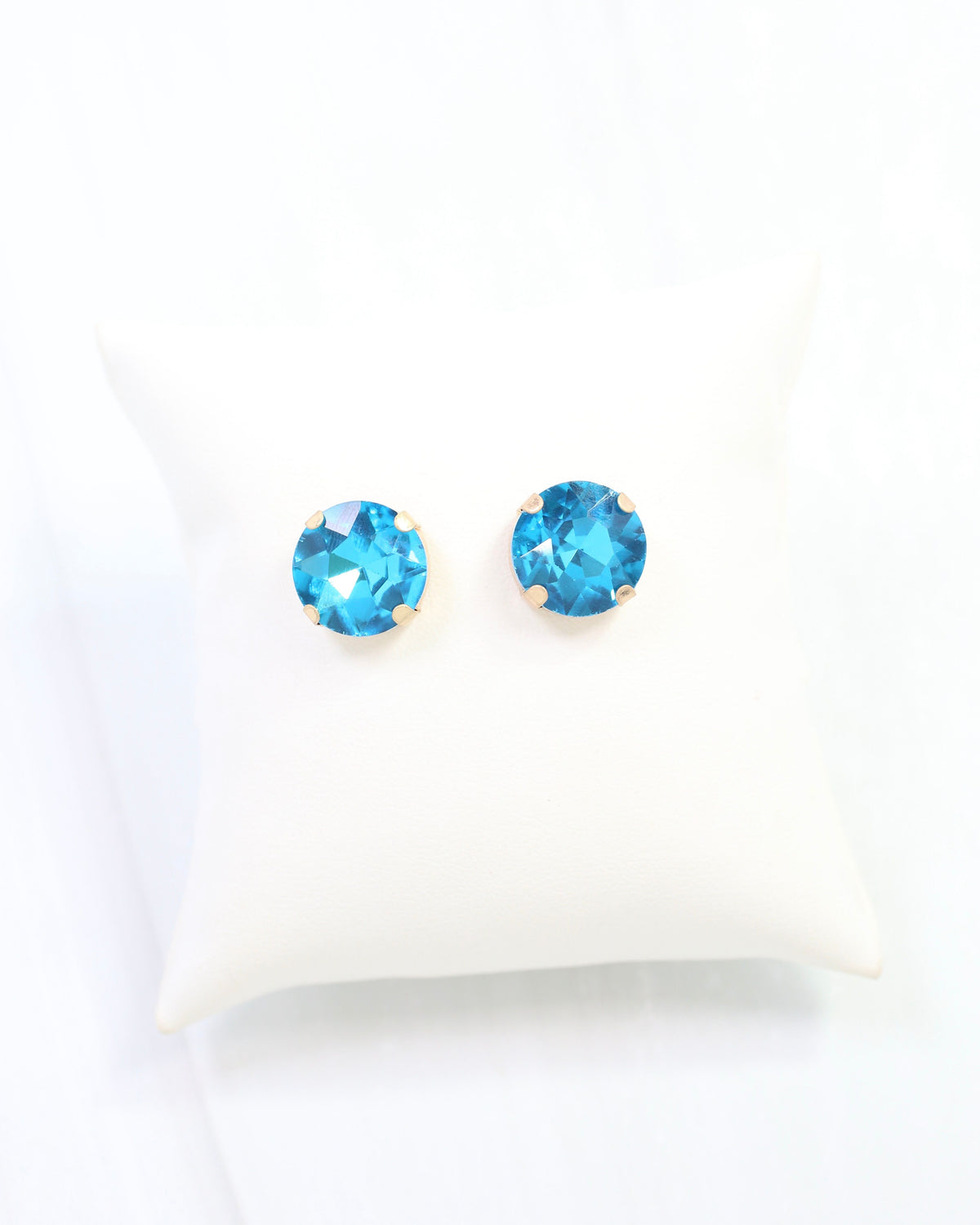 Andi Large Rhinestone Stud Earring Turquoise