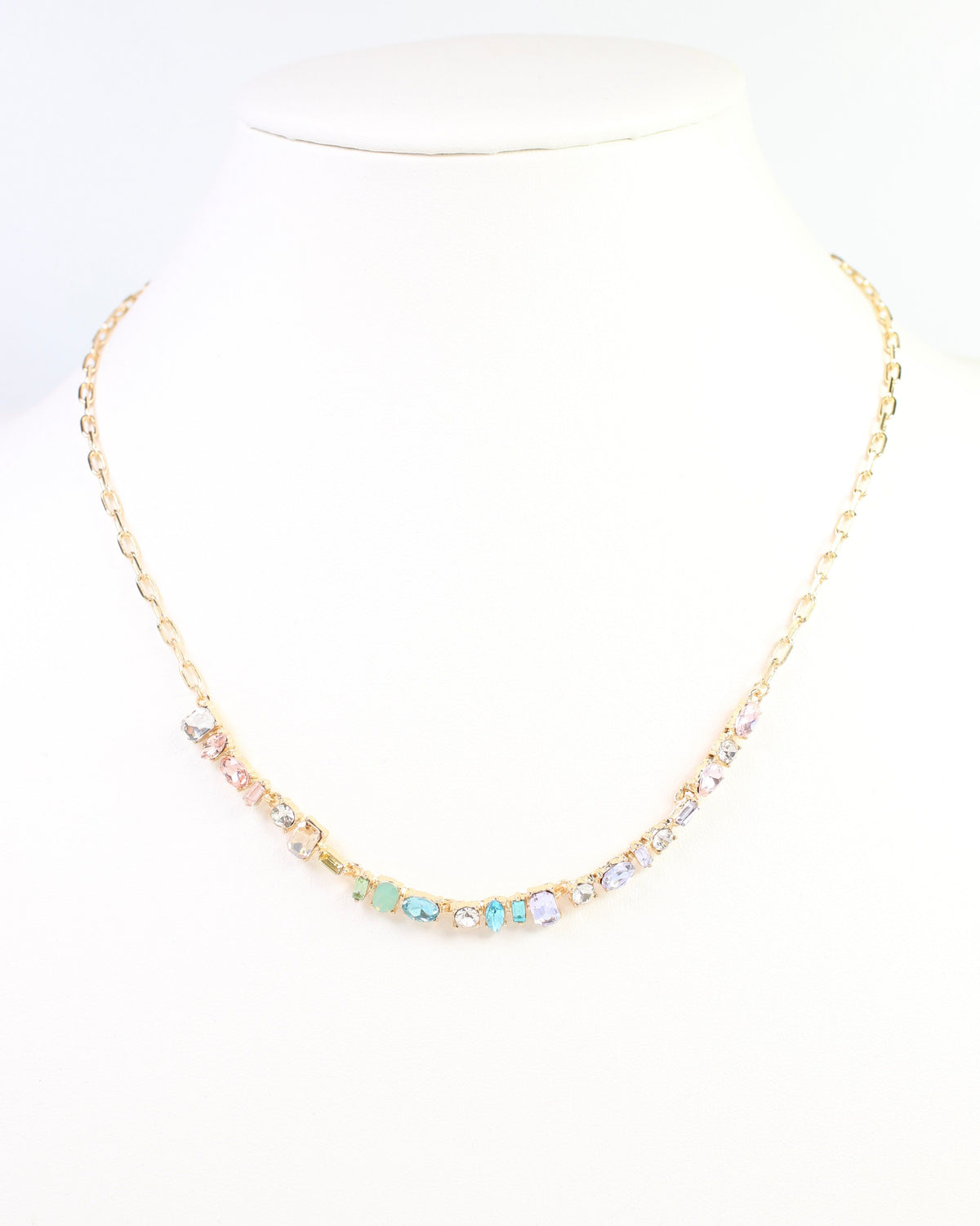 Fletcher Crystal Necklace Lavender Multi