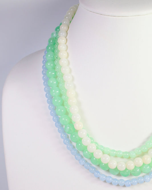 Amherst Beaded Layered Necklace Blue Multi