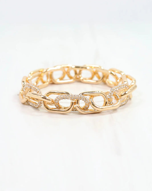 Currie Link Stretch Bracelet Gold