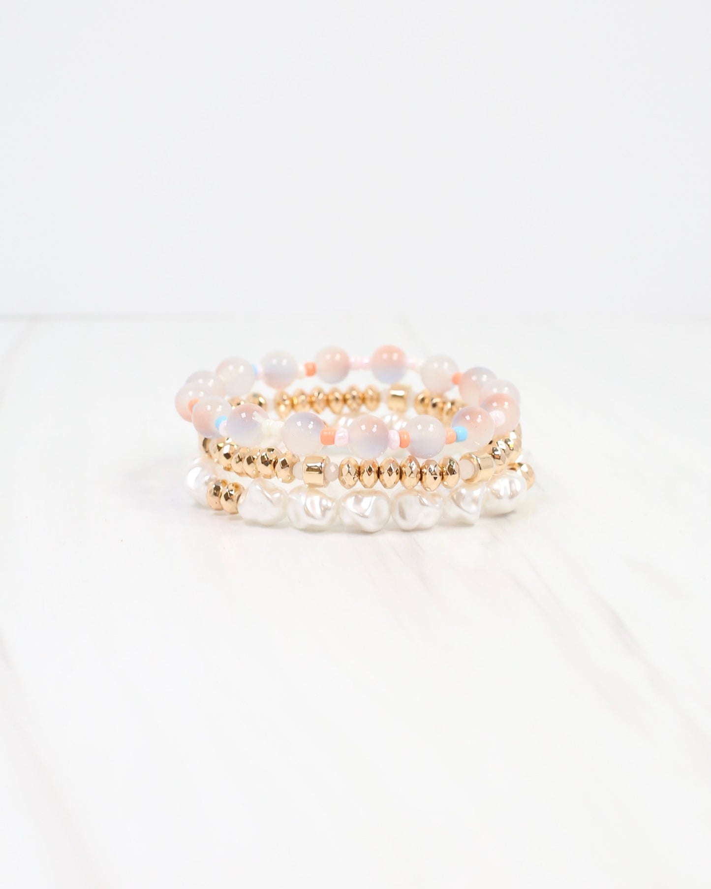 Barberton Stretch Bracelet Set Cream