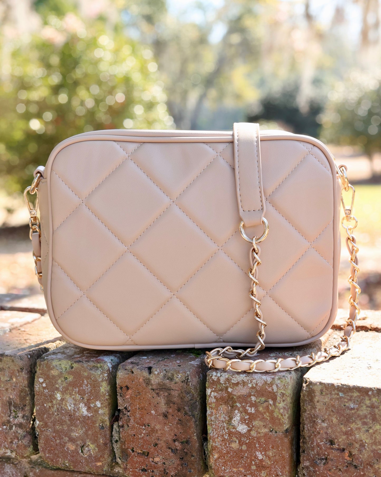 Fiona Crossbody Tan Quilted LD