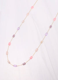 Fairway Glass Bead Necklace PINK MULTI - Caroline Hill