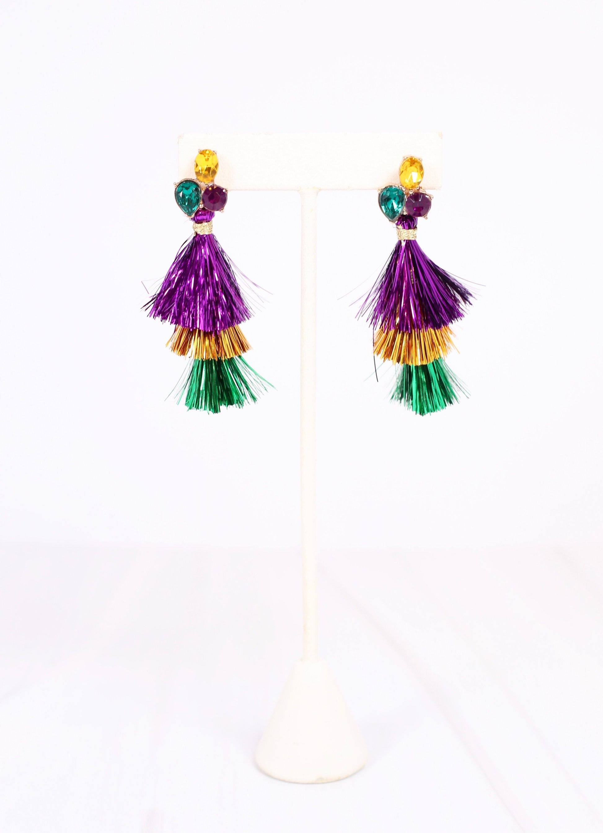 Fat Tuesday Tassel Earring MULTI - Caroline Hill