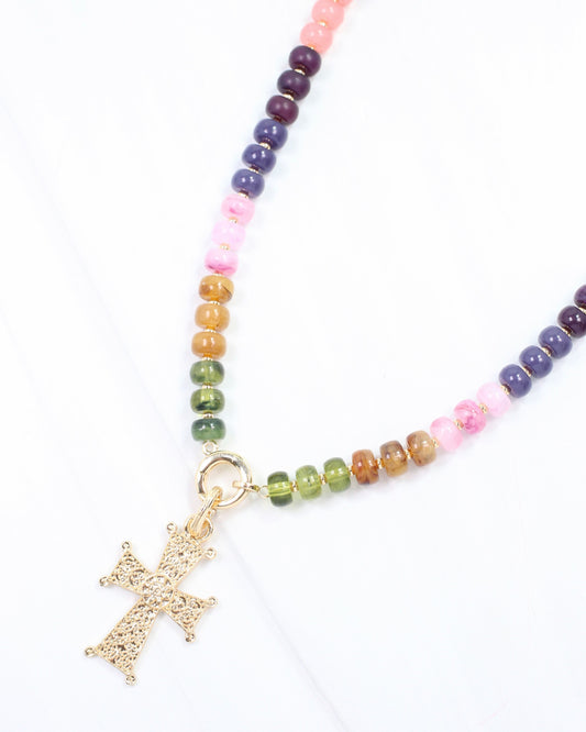 Artemis Cross Charm Gold
