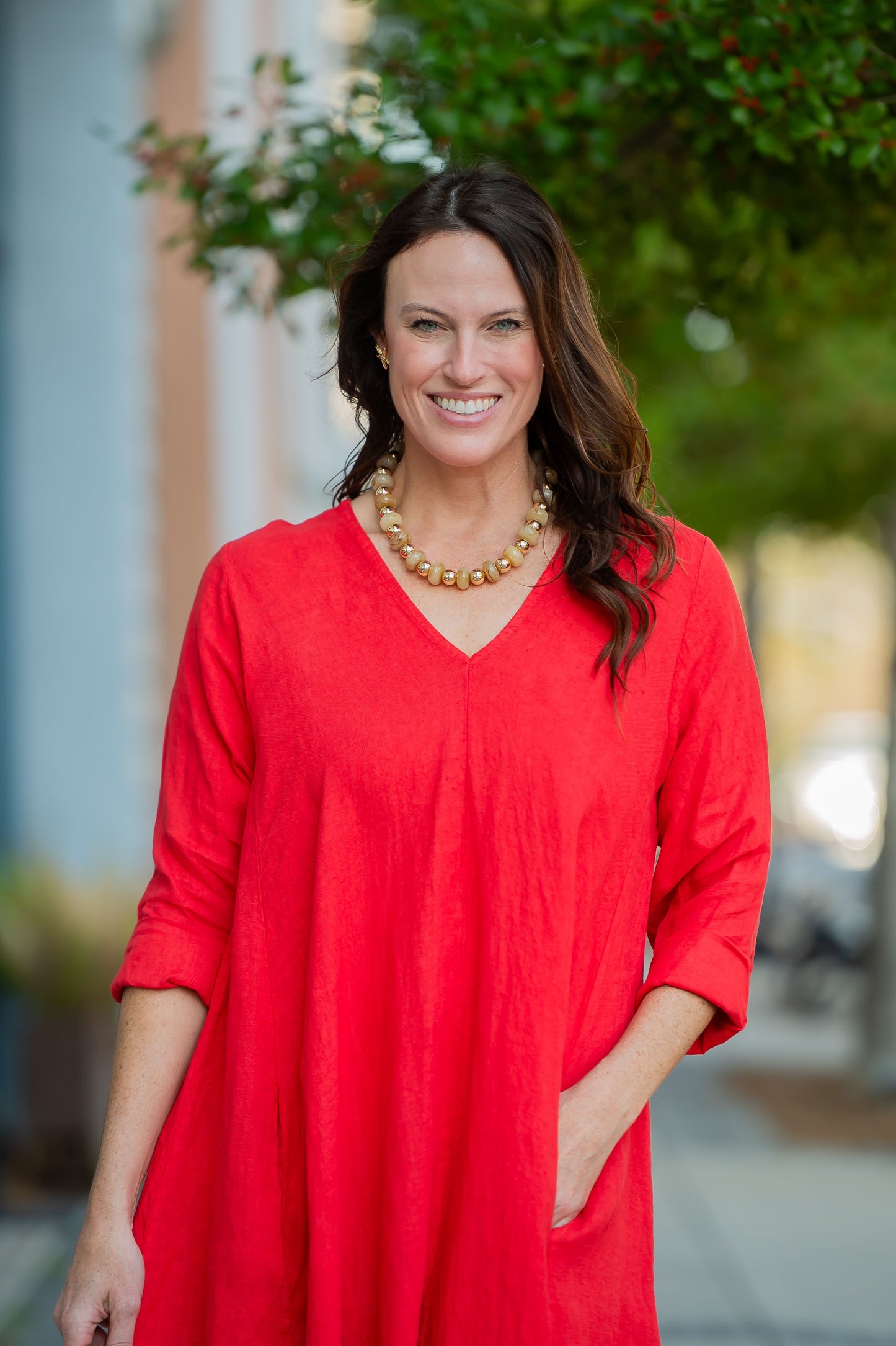 Astor Linen Long Sleeve Maxi Dress