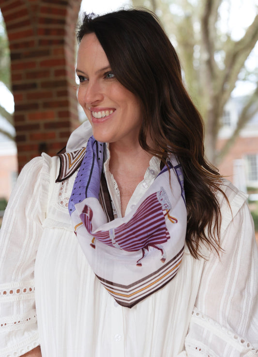 Finningley Equestrian Scarf LAVENDER - Caroline Hill