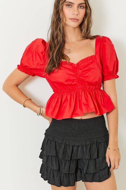 Fired Up Black Ruffled Skort - Caroline Hill