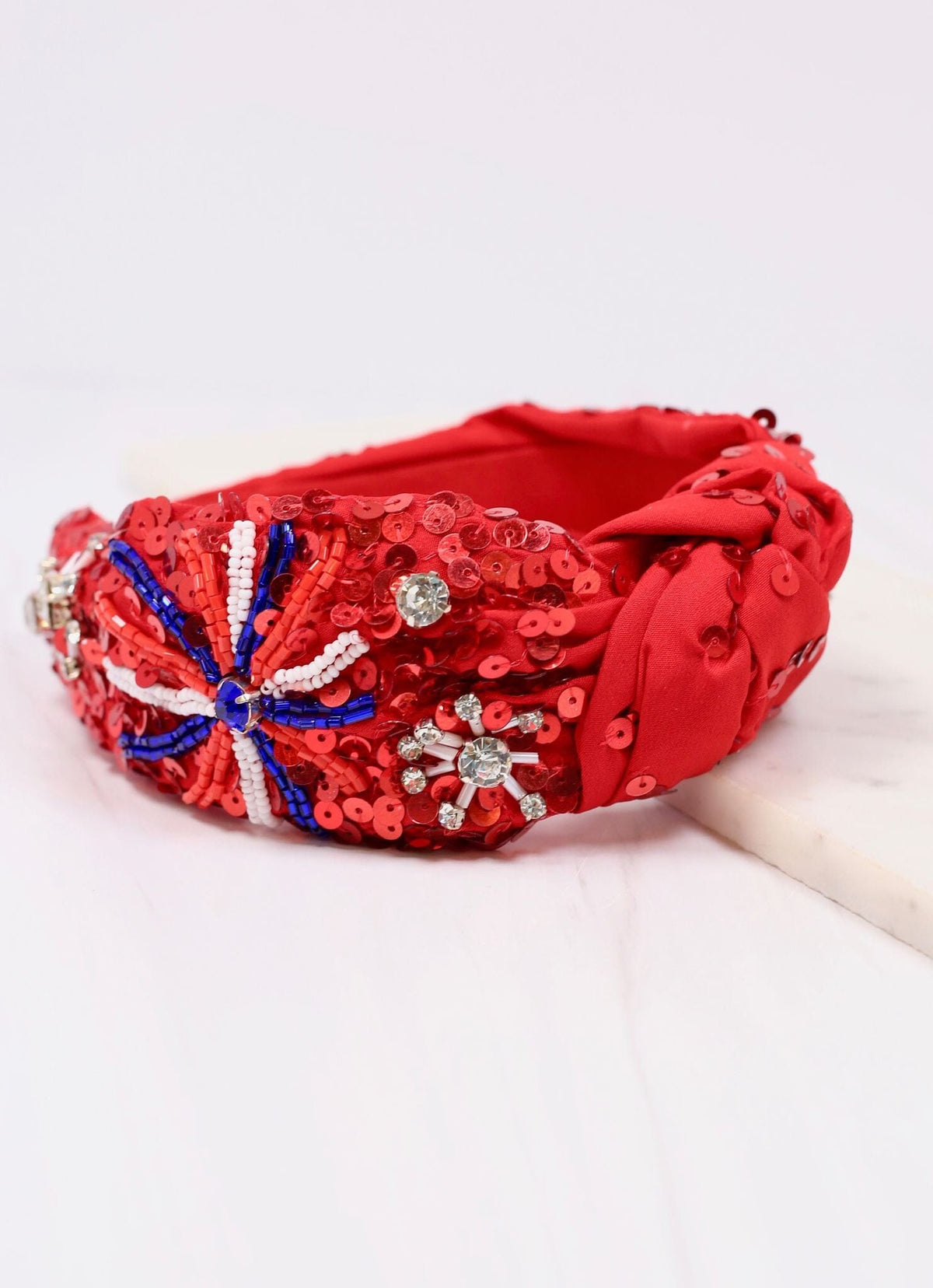 Fireworks Sequin Headband RED - Caroline Hill