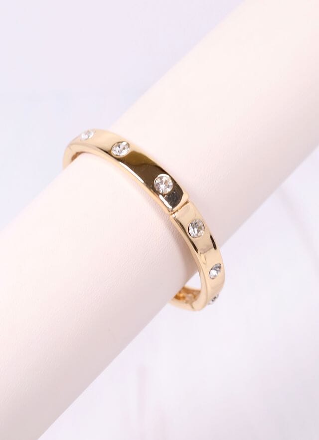 Fleischman CZ Stretch Bracelet GOLD - Caroline Hill