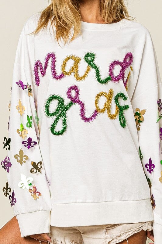 Fleur De Lis Mardi Gras Top - Caroline Hill