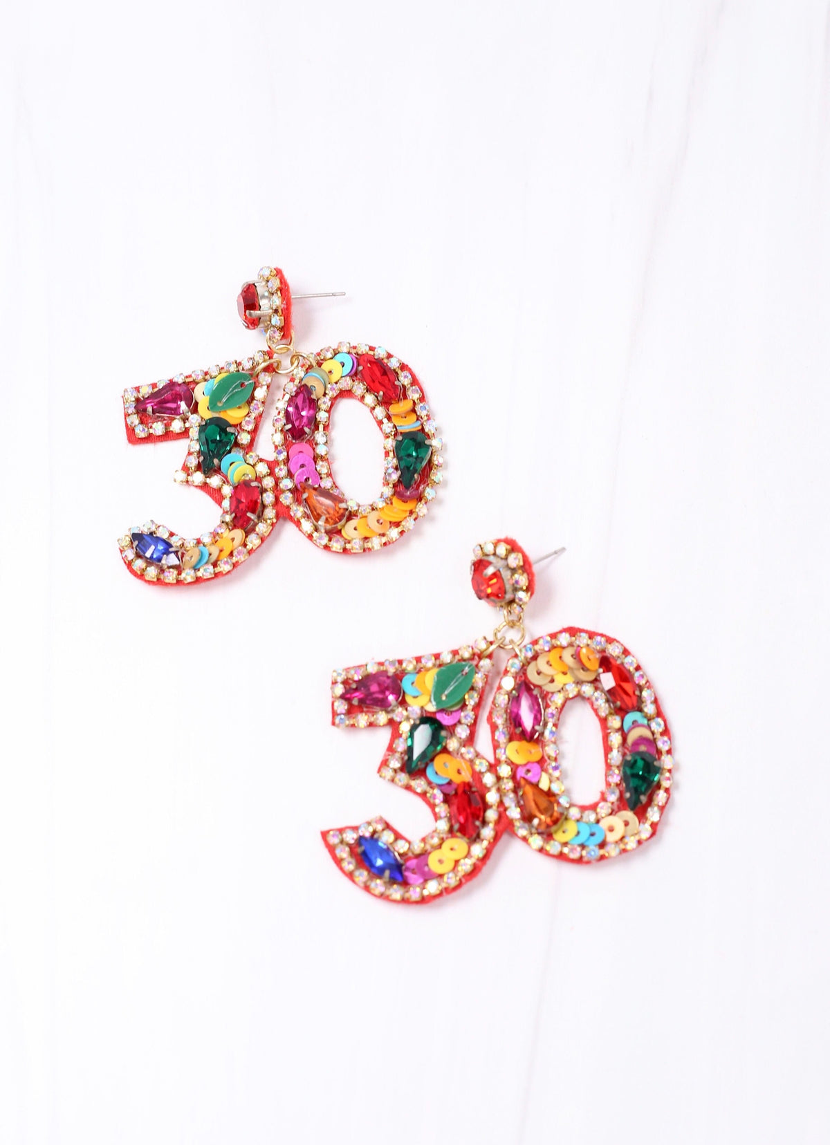 Flirty 30 Embellished Earring MULTI - Caroline Hill