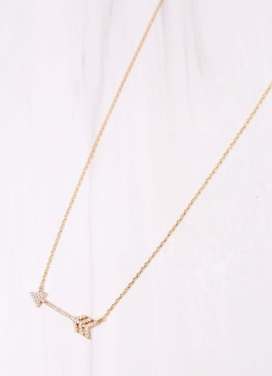 Focus & Keep Aim Arrow Necklace GOLD - Caroline Hill