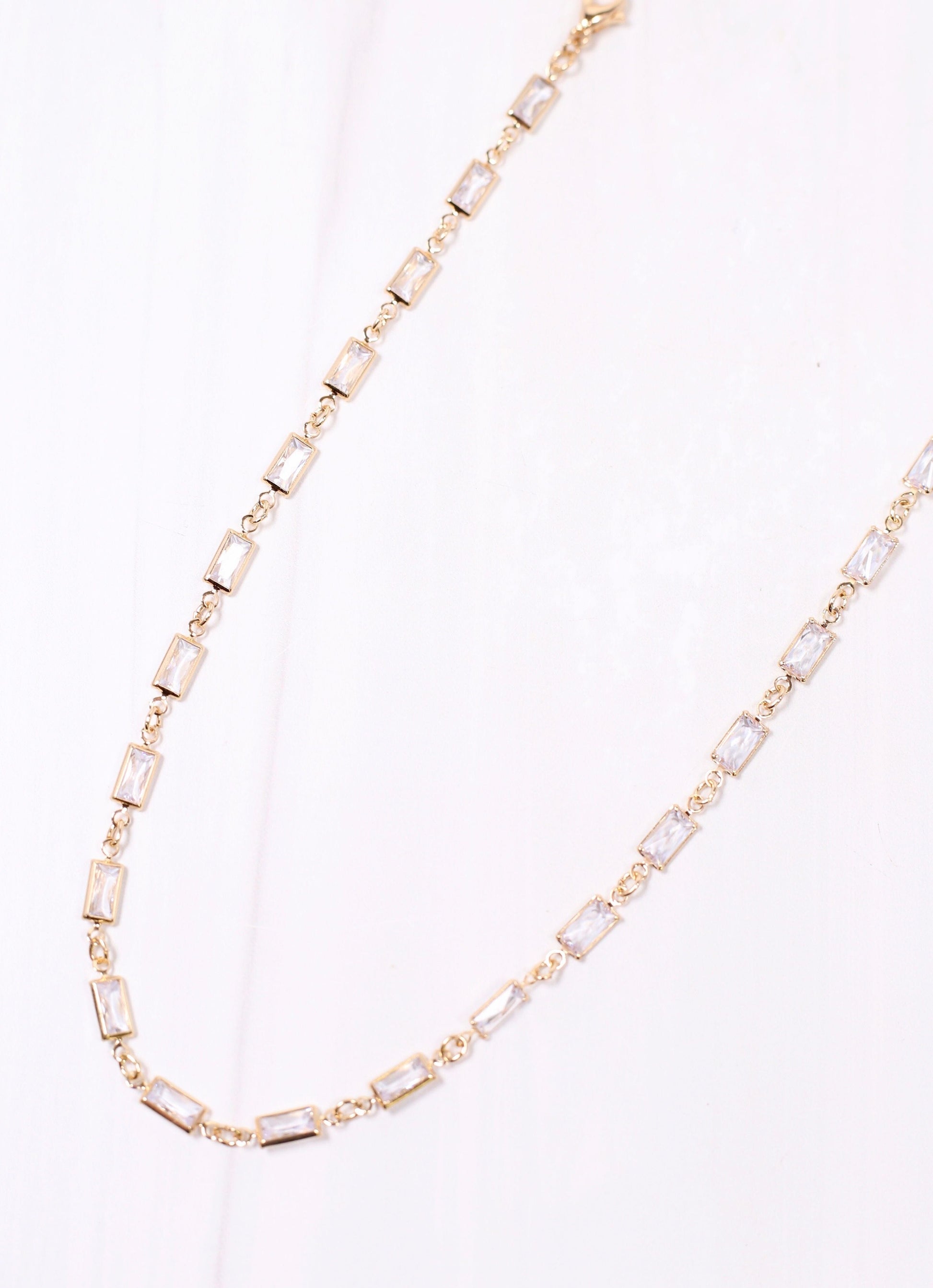 Fonda Crystal Choker Necklace GOLD - Caroline Hill