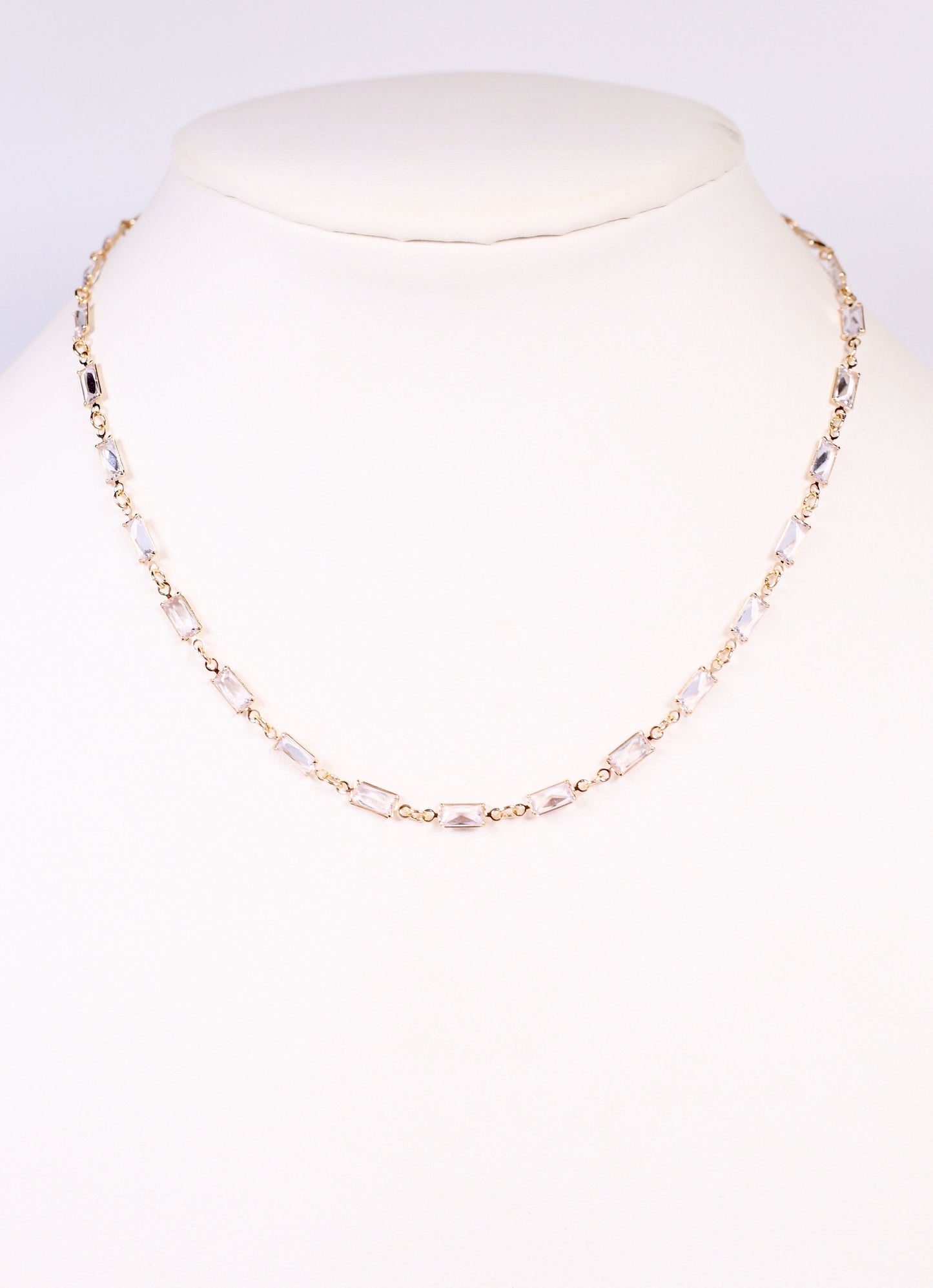 Fonda Crystal Choker Necklace GOLD - Caroline Hill