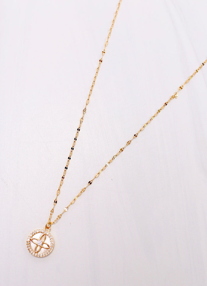 Fuller Necklace with Charm GOLD - Caroline Hill