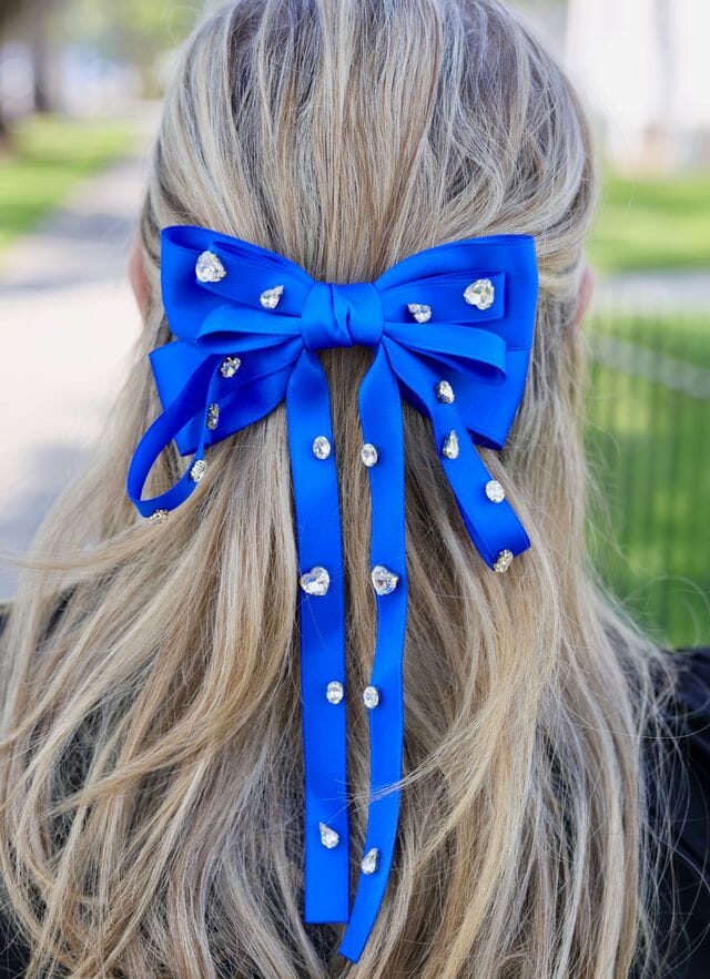 Futrelle CZ Hair Bow BLUE - Caroline Hill