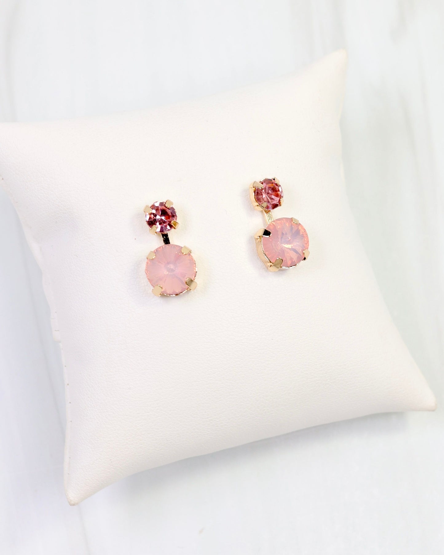 Radcliffe Rhinestone Earring Pink Opal