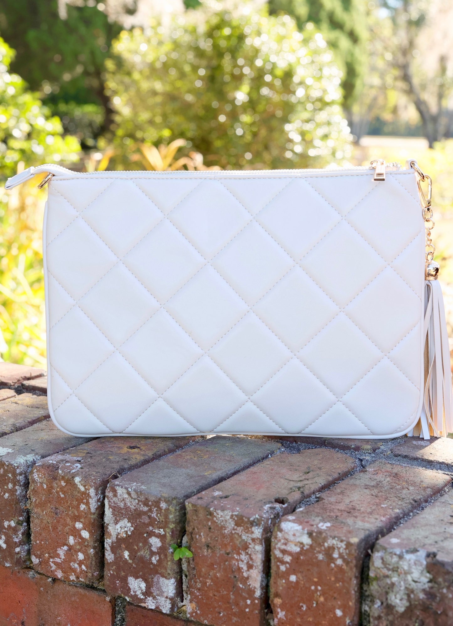 Madelyn Clutch/Crossbody CREAM QUILTED LD